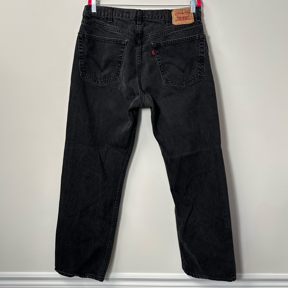 LEVI'S 505 men's black regular fit straight leg jeans, 38x32. - Picture 5 of 7